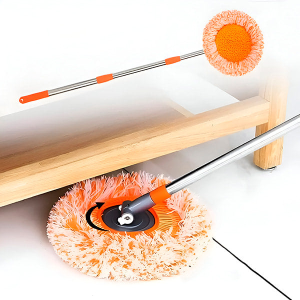 CORALMOP | 360° mikrofibermopp – 73–115 cm, hvit og svart.