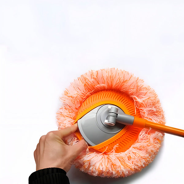 CORALMOP | 360° mikrofibermopp – 73–115 cm, hvit og svart.