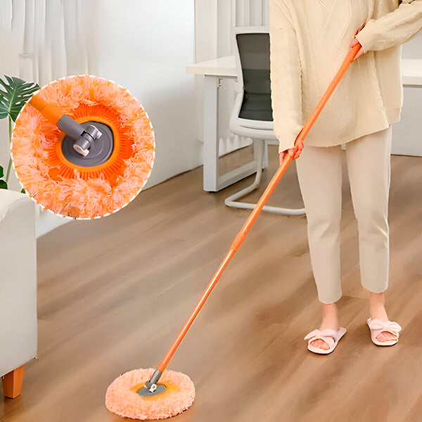 CORALMOP | 360° mikrofibermopp – 73–115 cm, hvit og svart.